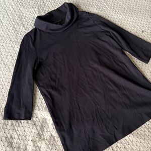 COS Elegant Navy Cowl Neck Top